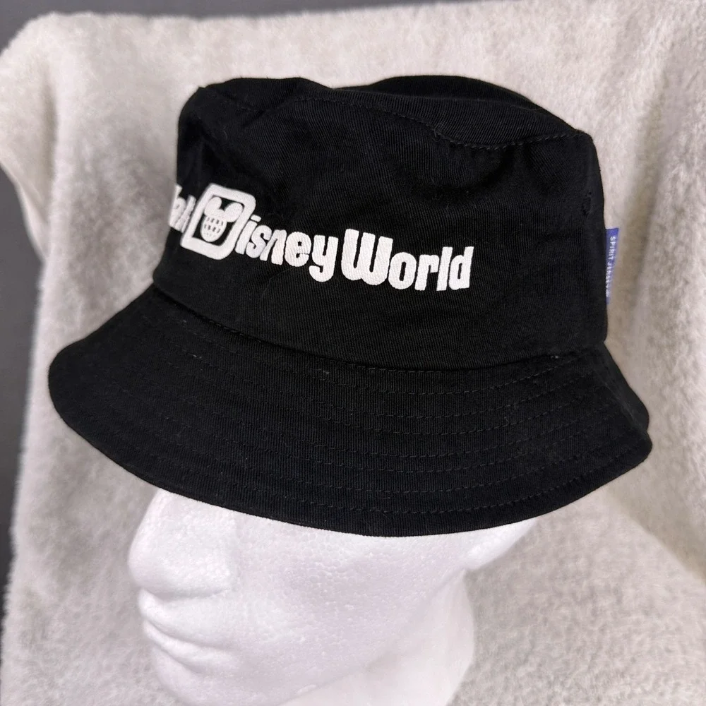 Disney Parks WDW Spirit Jersey Walt Disney‎ World Retro Bucket Hat Black OSFM